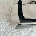 Balenciaga Navy Cabas Small Bag in Organic Cotton Canvas