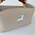 Hermès Bride-a-Brac GM Toile H cotton Natural  pouch hand bag