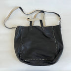 Valentino Black and White Large Reversible Tote VLTN Bag