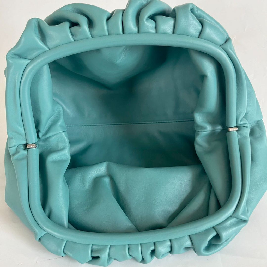 Bottega Veneta Sky blue large pouch