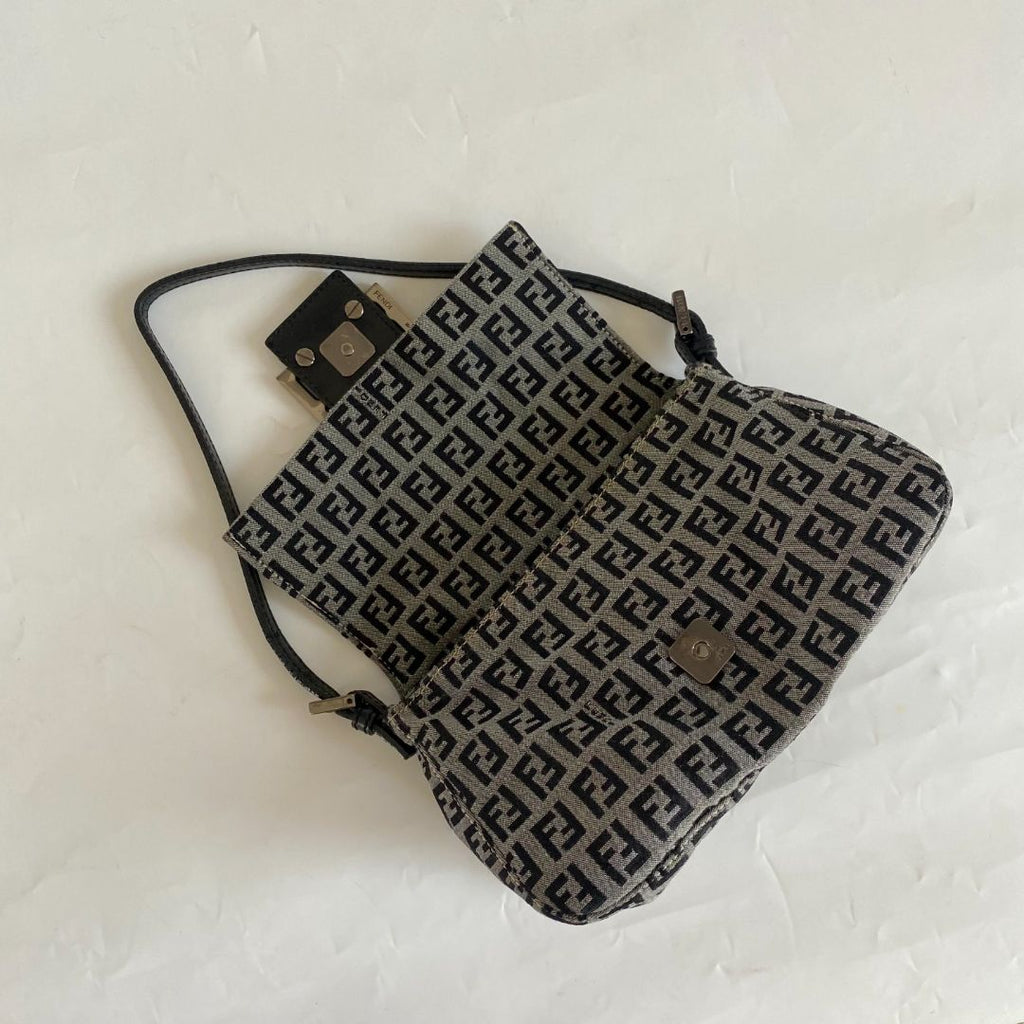 Fendi FF Zucca Vintage Baguette Flap Bag