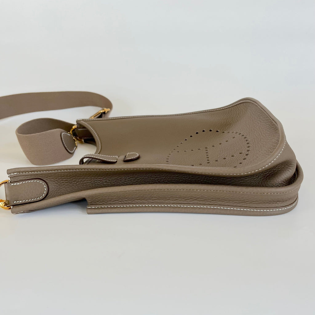 Hermes Evelyn 29 GM Shoulder Bag Etoupe