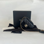 Chanel Mini Black Leather Heart Bag
