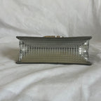 Christian Dior Silver  Micro Cannag Leather Montaigne Flap Chain Cross Body Bags