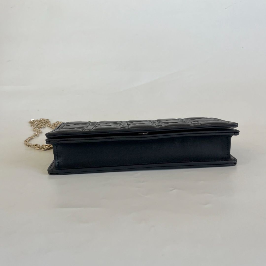 Dior Lady Dior Pouch Black Cannage Lambskin Leather