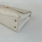 Chanel White Quilted Caviar Leather Medium Chic Affinity Flap Bag