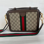 Gucci Beige/Brown GG Supreme Web Ophidia Crossbody Bag
