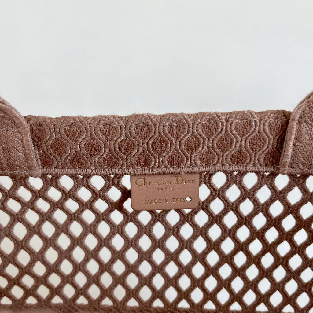 Dior Clay Embroidered Book Large Tote Bag