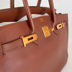 Hermès 35 Ardennes leather Gold