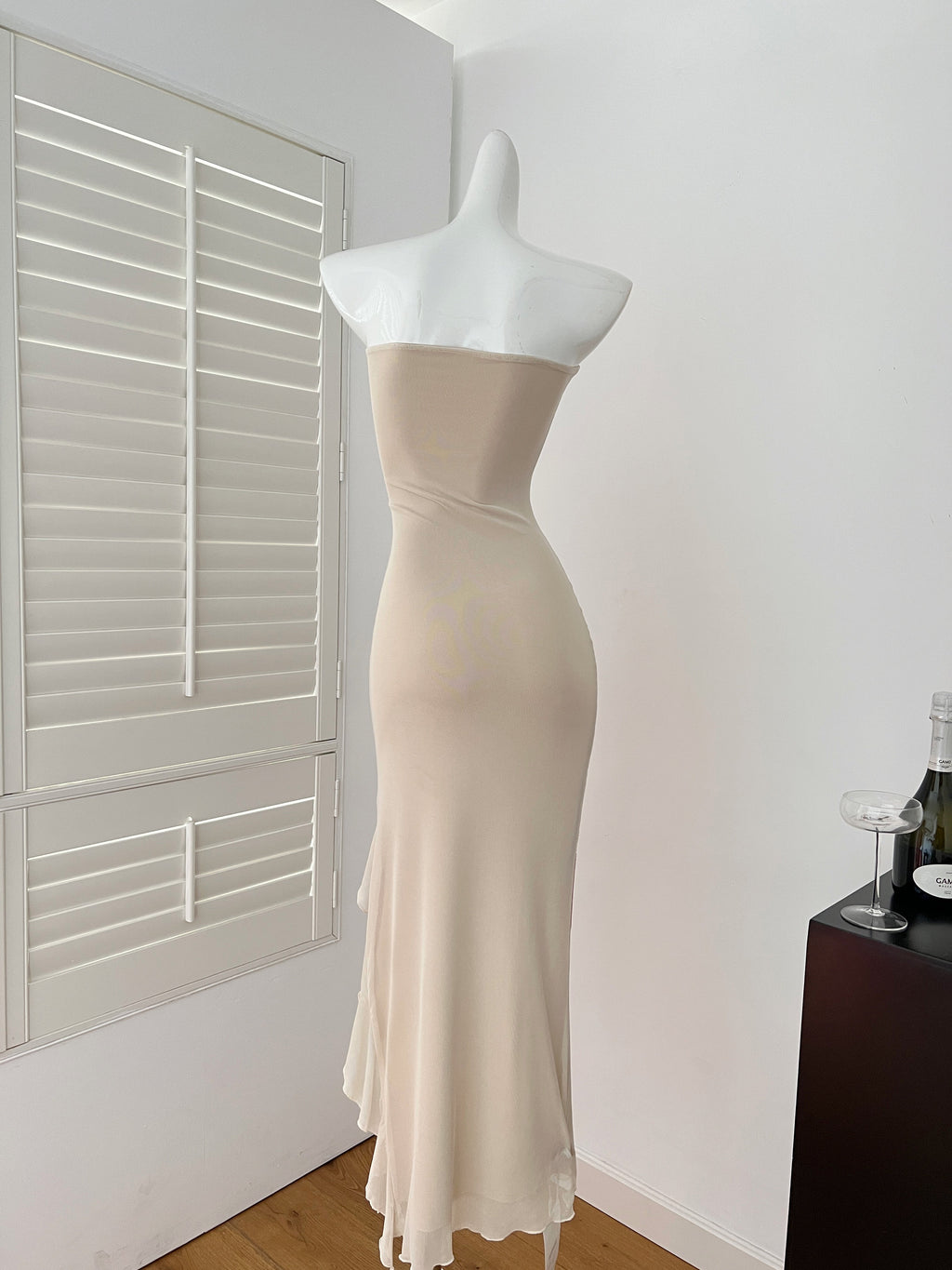 Hot diamond tube top dress design temperament slit hip long skirt R2038