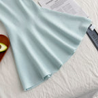 Blue halter dress with slim waist and pure desire style hot girl short skirt R2026