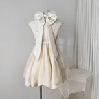Halter neck dress 2025 summer backless bow princess dress pure desire flower bud dress R2179