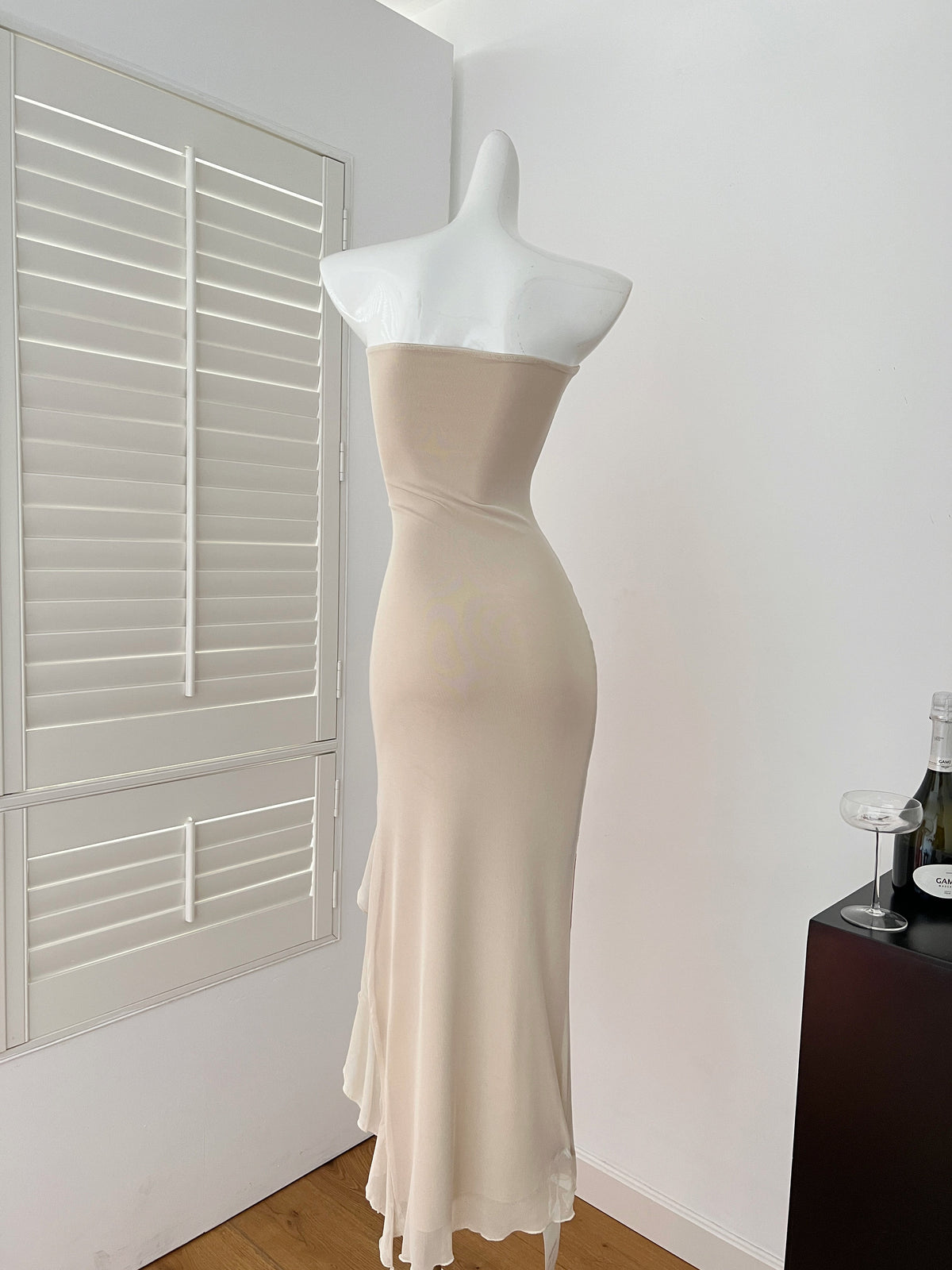 Hot diamond tube top dress design temperament slit hip long skirt R2043