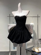 Birthday dress high-end party dress high-end niche tutu skirt bow tube top dress R1764