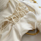 White one-shoulder dress 2025 new style figure-hugging dress R2031