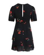 French holiday style short black 2025 new dress R2607