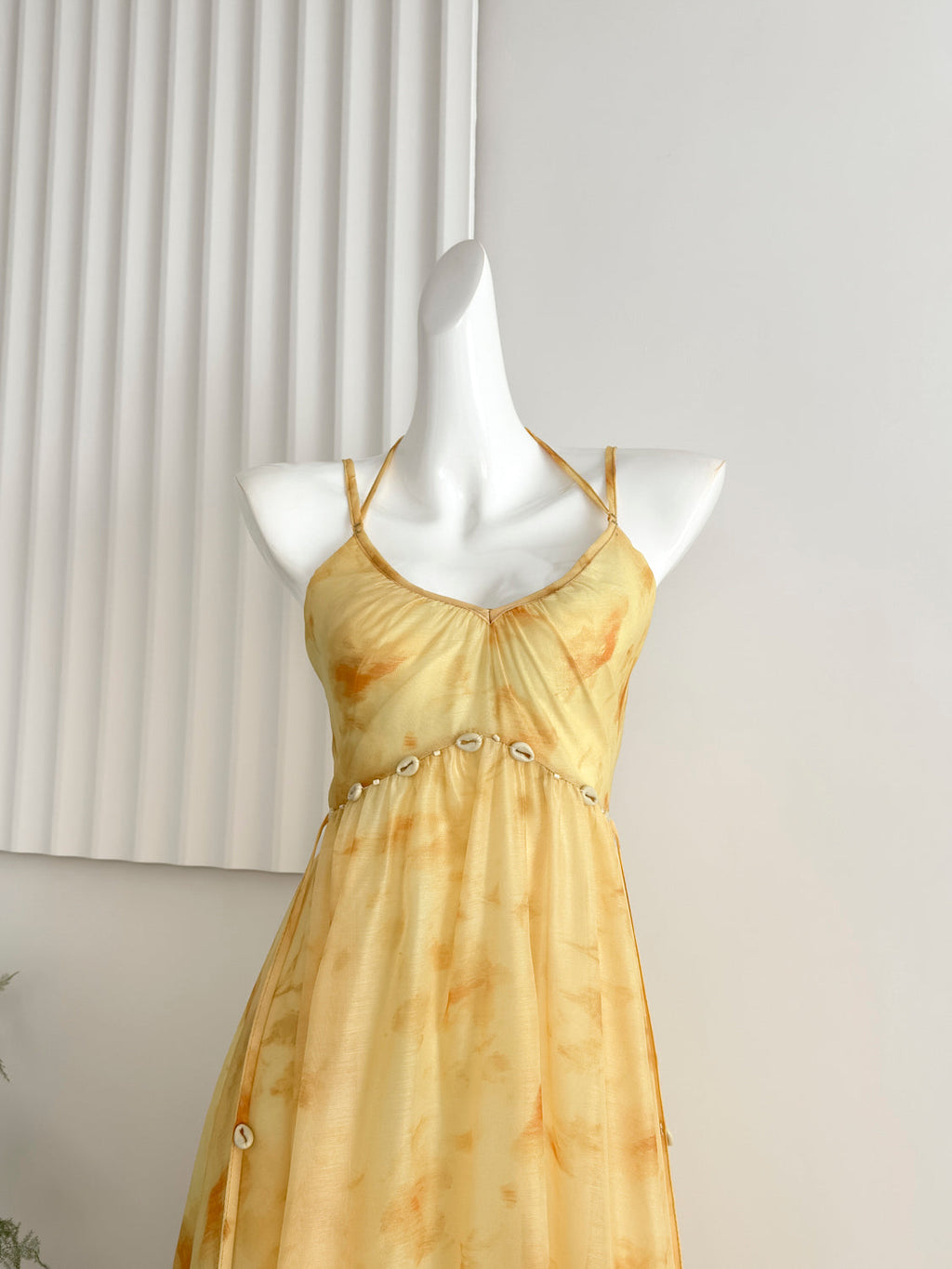 French style gradient suspender dress seaside holiday style long skirt R2104