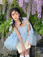 French ballet style dopamine outfit Disney princess skirt puffy suspender dress summer R1643
