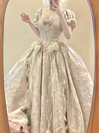 Pink lolita wedding birthday adult dress elegant and gorgeous puffy princess dress R1686