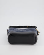 *FIRE PRICE* Chanel Blue & Black Small Gabrielle Bag in Lambskin Leather with Mixed Hardware