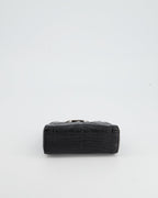 *FIRE PRICE* Fendi Black Exotic Micro Mini Peekaboo Bag with Silver Hardware