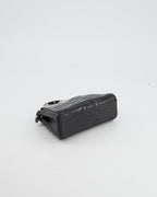 *FIRE PRICE* Fendi Black Exotic Micro Mini Peekaboo Bag with Silver Hardware