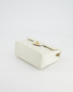 *RARE* Chanel Vintage White Caviar Mini Square Flap Bag with 24K Gold Hardware