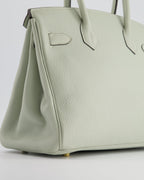 Hermès Birkin 30cm Retourne Bag in Gris Neve Clemence Leather with Gold Hardware