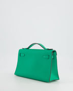 *FIRE PRICE* Hermès Kelly Pochette in Menthe Swift Leather with Gold Hardware