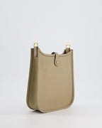 *HOT* Hermès Mini Evelyne Bag in Beige Marfa Clemence Leather with Gold Hardware