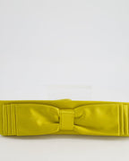 Valentino Green Satin Bow Clutch Bag