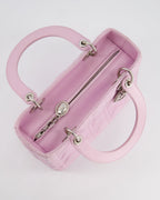 Christian Dior Lilac Medium Lady Dior Bag in Lambskin Leather with Silver Hardware RRP £5,300