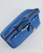 *FIRE PRICE* Hermès Birkin 25cm Retourne in Bleu De Galice Epsom Leather with Palladium Hardware