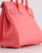 Hermès Birkin 30cm Retourne Bag in Rose Lipstick Togo Leather and Palladium Hardware