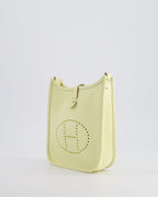 Hermès Mini Evelyne Bag in Jaune Milton Clemence Leather with Palladium Hardware
