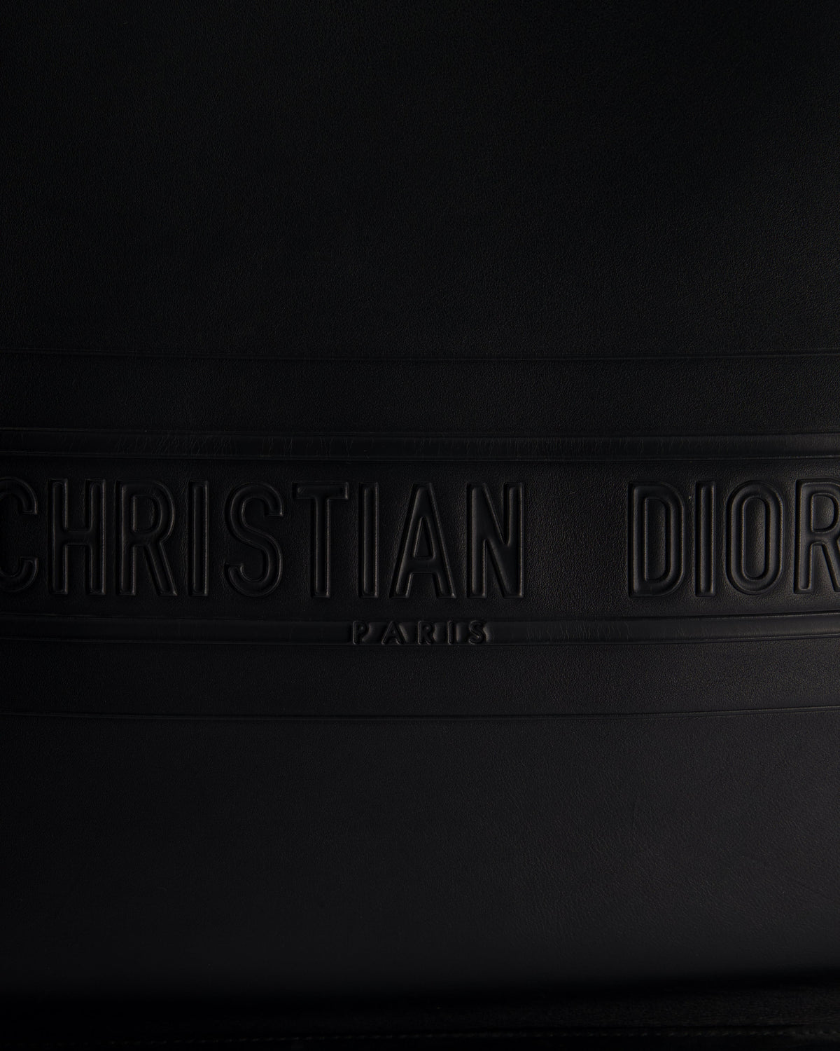 Christian Dior Black Large Book Tote in Calfskin Leather