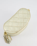 Chanel Gold Vintage Lambskin Leather Small Binocular Bag with 24K Gold Hardware