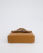 Hermès Mini Kelly II 20cm Bag in Gold Epsom Leather with Palladium Hardware