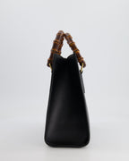 Gucci Black Diana Medium Tote Leather Bag with Shiny Antique Gold Hardware & Bamboo Handle RRP £3,170