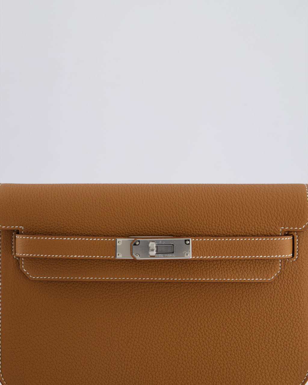 *RARE* Hermès Kelly Depeches Pouch 25cm Bag in Gold Togo Leather with Palladium Hardware