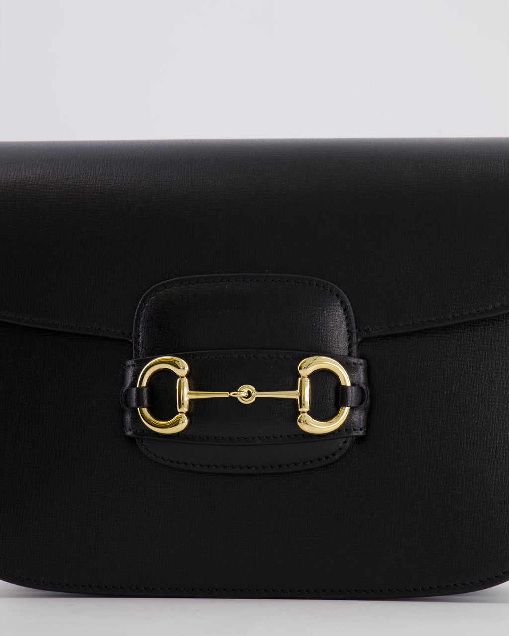 Gucci Horsebit 1955 Black Leather Medium Shoulder Bag with Gold Hardware RRP £2,650