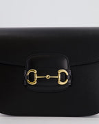 Gucci Horsebit 1955 Black Leather Medium Shoulder Bag with Gold Hardware RRP £2,650