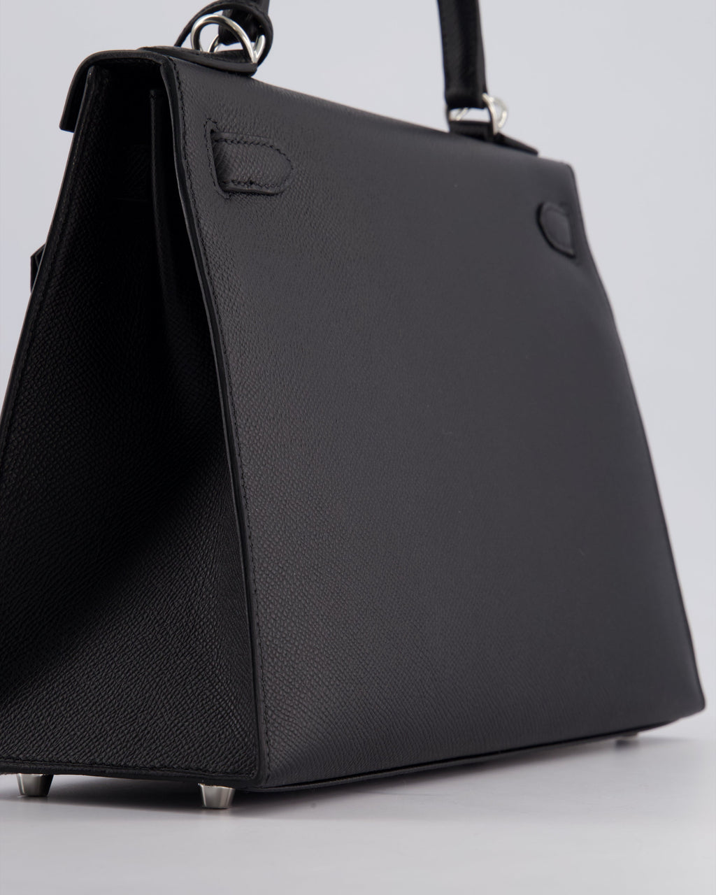 *HOT* Hermès Kelly Sellier 28cm Bag in Noir Epsom Leather with Palladium Hardware