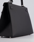 *HOT* Hermès Kelly Sellier 28cm Bag in Noir Epsom Leather with Palladium Hardware