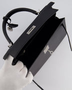 *HOT* Hermès Kelly Sellier 28cm Bag in Noir Epsom Leather with Palladium Hardware