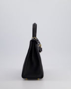 *RARE* Hermès Kelly Touch Retourne 25cm Bag in Noir Togo leather and Lizard with Permabrass Hardware