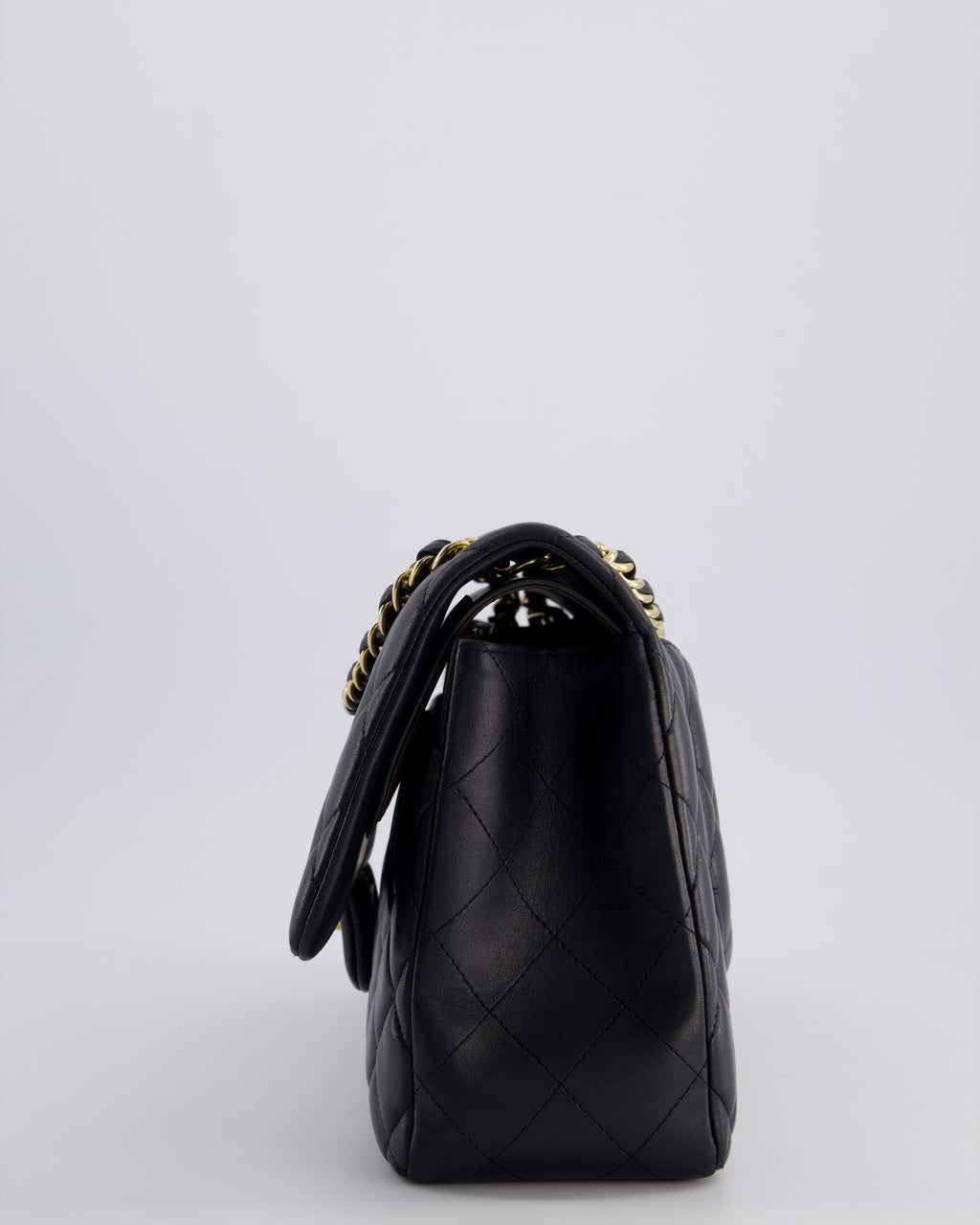 *FIRE PRICE* Chanel Black Jumbo Classic Double Flap Bag in Lambskin Leather with Gold Hardware