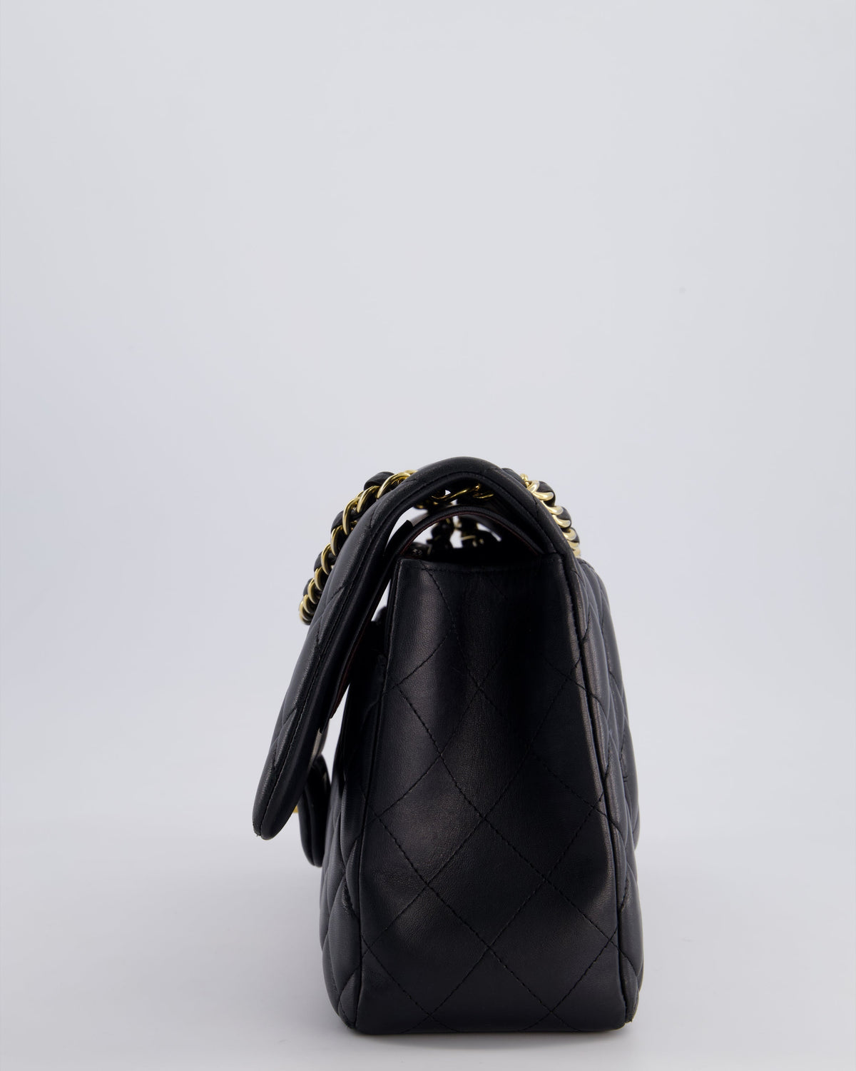 *FIRE PRICE* Chanel Black Jumbo Classic Double Flap Bag in Lambskin Leather with Gold Hardware