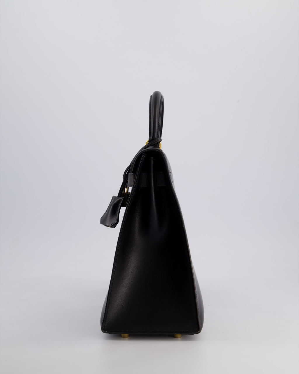 Hermès Vintage Kelly 32cm Sellier Bag in Noir Box Calf Leather with Gold Hardware