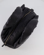 Chanel Black Coco Cocoon Bag in Nylon and Silver Hardware with Leather CC Details